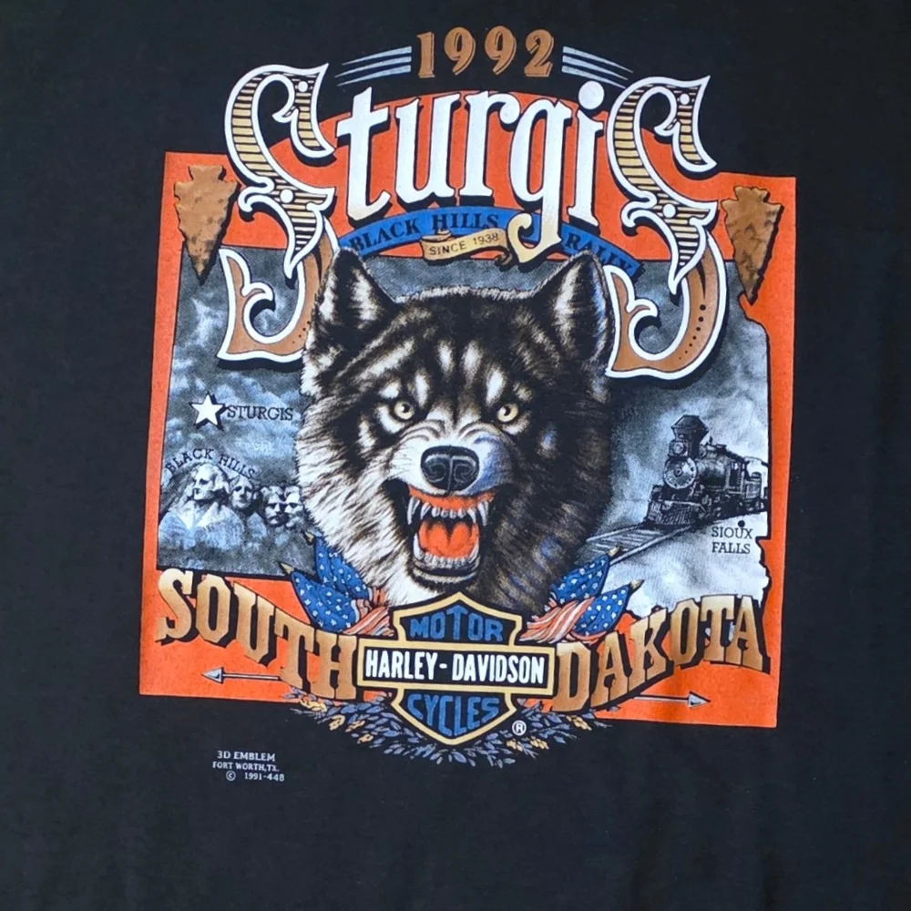 Collectable 3D Harley-Davidson Black Graphic T-Shirt - Picture 1 of 5
